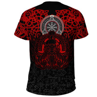 Viking Clothing Viking Odin Helm Of Awe Red T Shirt RLT12 - Wonder Print Shop