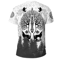 Viking Clothing Viking Odin and Raven Forest T Shirt RLT12 - Wonder Print Shop
