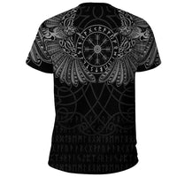 Custom Viking Clothing Viking Odins Celtic Two Ravens T Shirt RLT12 - Wonder Print Shop