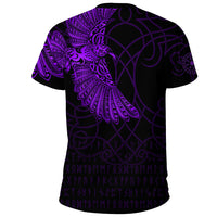 Custom Viking Clothing Viking Odins Celtic Ravens Purple Version T Shirt RLT12 - Wonder Print Shop