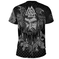 Viking Clothing Viking Odin Raven Tattoo Style Special Version T Shirt RLT12 - Wonder Print Shop