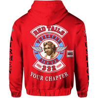 Custom Tuskegee Airmen Motorcycle Club Hoodie TAMC Red Tails Original Style Red LT8 - Wonder Print Shop
