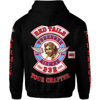 Custom Tuskegee Airmen Motorcycle Club Hoodie TAMC Red Tails Original Style Black LT8 - Wonder Print Shop