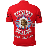 Custom Tuskegee Airmen Motorcycle Club Polo Shirt TAMC Red Tails Original Style Red LT8 - Wonder Print Shop