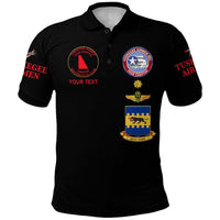 Custom Tuskegee Airmen Motorcycle Club Polo Shirt TAMC Spit Fire Unique Style Black LT8 - Wonder Print Shop