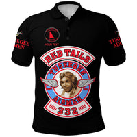 Custom Tuskegee Airmen Motorcycle Club Polo Shirt TAMC Red Tails Original Style Black LT8 - Wonder Print Shop
