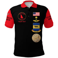 Custom Tuskegee Airmen Motorcycle Club Polo Shirt TAMC Spit Fire Simple Style Black Red LT8 - Wonder Print Shop