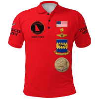 Custom Tuskegee Airmen Motorcycle Club Polo Shirt TAMC Spit Fire Simple Style Red LT8 - Wonder Print Shop