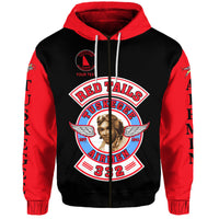 Custom Tuskegee Airmen Motorcycle Club Hoodie TAMC Red Tails Original Style Black Red LT8 - Wonder Print Shop