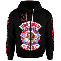 Custom Tuskegee Airmen Motorcycle Club Hoodie TAMC Red Tails Original Style Black LT8 - Wonder Print Shop