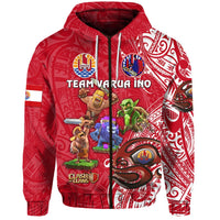 Custom Tahiti Eimeo Teahamai PC Zip Hoodie Team Varua Ino Red LT8 - Wonder Print Shop