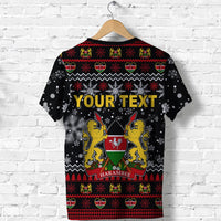 Custom Kenya Christmas T Shirt Shield mix African Pattern LT13 - Wonder Print Shop