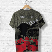 Custom New Zealand ANZAC 2022 T Shirt Maori Camouflage - Wonder Print Shop