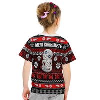 New Zealand Hei Tiki Christmas T Shirt KID Maori Meri Kirihimete LT13 - Wonder Print Shop