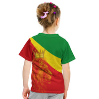 Ethiopia T Shirt KID Ethiopian Cross and Lion of Judah LT13 - Wonder Print Shop