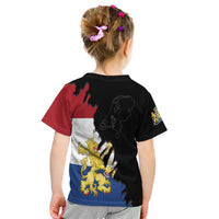 (Custom Personalised) Netherlands T Shirt KID Style Flag and Map Holland LT13 - Wonder Print Shop
