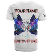 Love You To Death Gothic Skull Couple White All Over Print T Shirt LT13 - Wonder Print Shop
