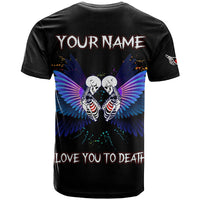 Love You To Death Gothic Skull Couple Black All Over Print T Shirt LT13 - Wonder Print Shop