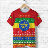 Custom Ethiopia T Shirt Merry Christmas Mix African Pattern LT13 - Wonder Print Shop