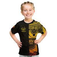 Marquesas Islands Tiki T Shirt KID Gradient Marquesan Tattoo LT13 - Wonder Print Shop