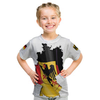 Germany T Shirt KID Grunge Deutschland Map and Coat Of Arms LT13 - Wonder Print Shop