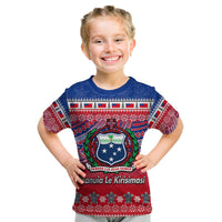 Samoa Christmas Manuia Le Kirisimasi T Shirt KID LT6 - Wonder Print Shop