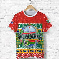 Custom South Africa Christmas T Shirt African Springbok LT13 - Wonder Print Shop