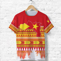 Custom Tigray T Shirt Merry Christmas Mix African Pattern LT13 - Wonder Print Shop