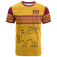 Sri Lanka T Shirt Traditional Pattern and Lion Flag LT13 - Wonder Print Shop