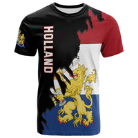 Netherlands T Shirt Style Flag and Map Holland LT13 - Wonder Print Shop