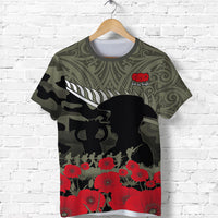 Custom New Zealand ANZAC 2022 T Shirt Maori Camouflage - Wonder Print Shop