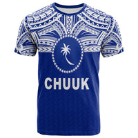 Chuuk Flag T Shirt Micronesia Style Blue LT13 - Wonder Print Shop