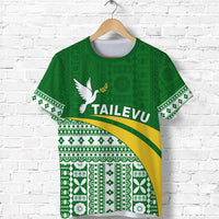 Tailevu Rugby T Shirt Fiji Rugby Tapa Pattern Green LT13 - Wonder Print Shop