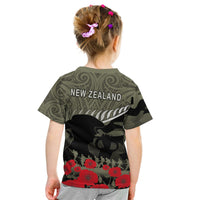 New Zealand ANZAC 2022 T Shirt KID Maori Camouflage - Wonder Print Shop