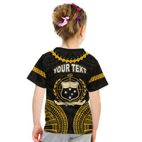 Custom Personalised Samoa Ula Nifo Tribal T Shirt KID Gold Style LT6 - Wonder Print Shop