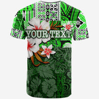 Custom Polynesian Hammerhead shark T Shirt Hawaii Style Green LT6 - Wonder Print Shop