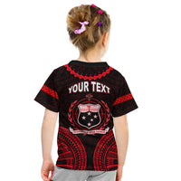 Custom Personalised Samoa Ula Nifo Tribal T Shirt KID Red Style LT6 - Wonder Print Shop