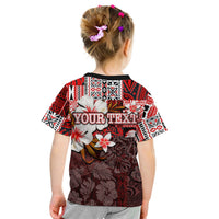 Custom Polynesian Hammerhead shark T Shirt KID Hawaii Style Red LT6 - Wonder Print Shop