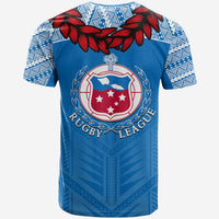 Toa Samoa Ula Fla Rugby T Shirt Blue Sky Jersey 2022 LT6 - Wonder Print Shop