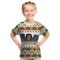 (Custom Personalised) Ethiopia T Shirt KID Ethiopian Church Angels White LT6 - Wonder Print Shop