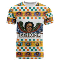 Custom Ethiopia T Shirt Ethiopian Church Angels White LT6 - Wonder Print Shop