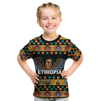 (Custom Personalised) Ethiopia T Shirt KID Ethiopian Church Angels Black LT6 - Wonder Print Shop