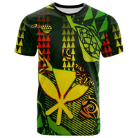 Custom Hawaii Kanaka Map T Shirt Hawaii Color Style LT6 - Wonder Print Shop