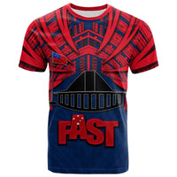 Custom F.A.S.T Samoa T Shirt Samoa Tattoo Style LT6 - Wonder Print Shop