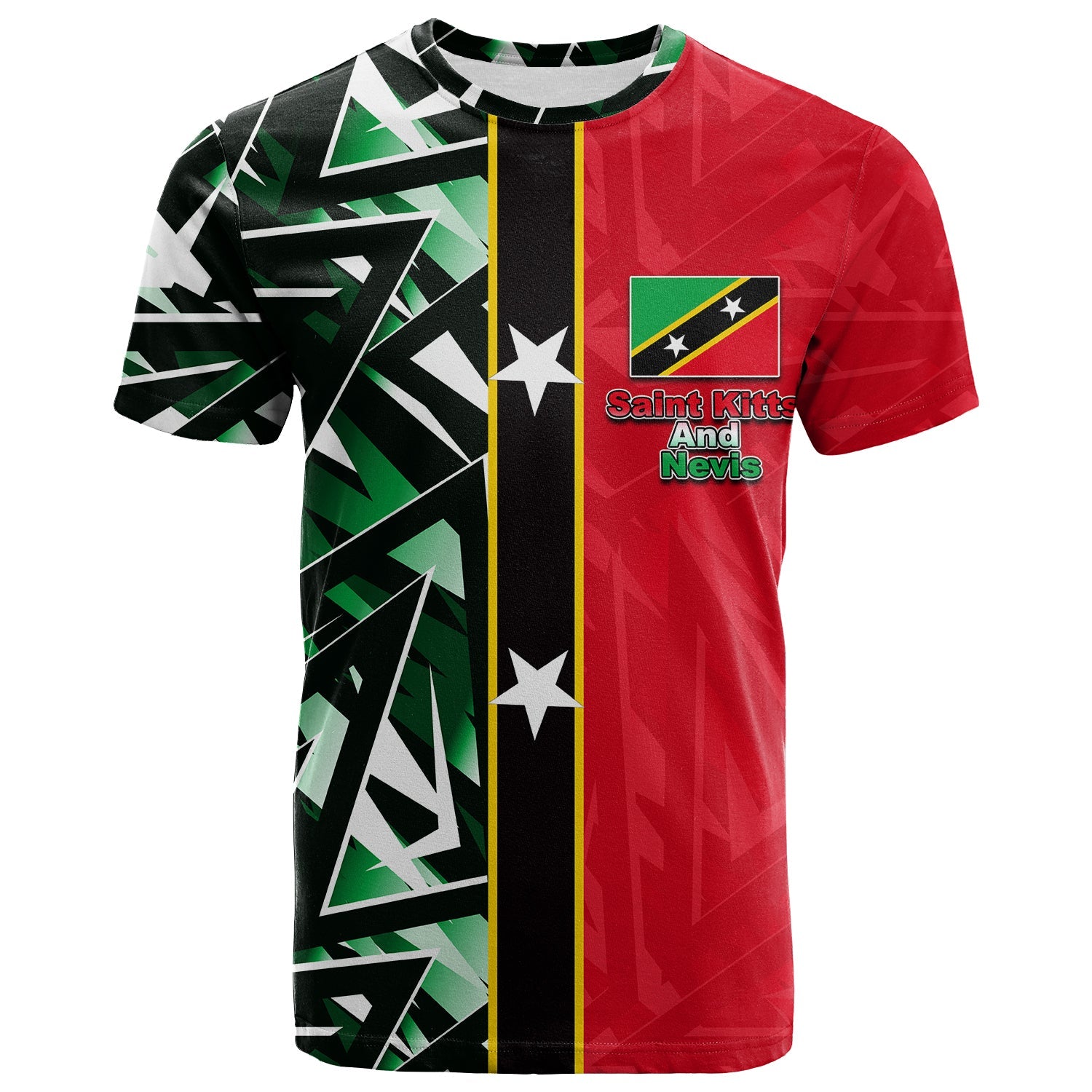 custom-personalised-saint-kitts-and-nevis-t-shirt-sport-style