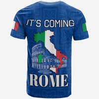 Italia Campione DEuropa Ito?=O?=O?=S Coming To Rome T Shirt Blue Lt4 - Wonder Print Shop