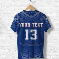 Custom Samoa T Shirt Simple Polynesian Custom Text and Number LT13 - Wonder Print Shop