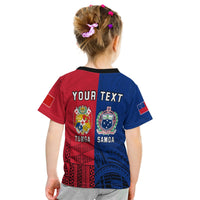 (Custom Personalised) TokoUso T Shirt KID Tonga and Samoa Together LT13 - Wonder Print Shop