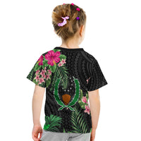 Custom Pohnpei Micronesia T Shirt KID Tropical Flowers LT13 - Wonder Print Shop