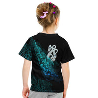 Aotearoa T Shirt KID Fern Mix Manaia Matau LT13 - Wonder Print Shop